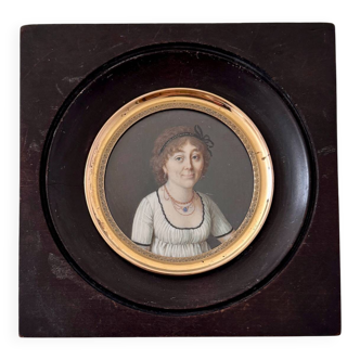 Miniature bust portrait of a woman, early 19th century