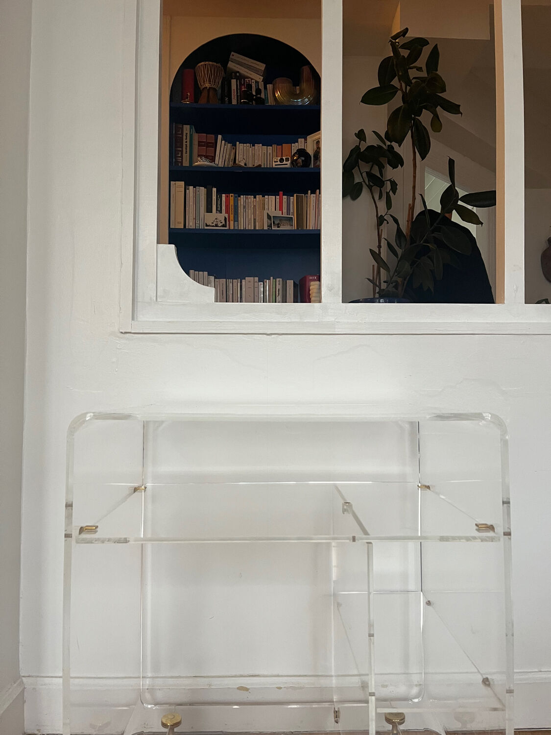 Rolling dessert trolley Plexiglas David Lange