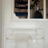 Rolling dessert trolley Plexiglas David Lange