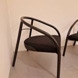 Paire de chauffeuses design 1980