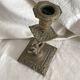 Antique dolphin candlestick from the 19th century, fish candlestick.