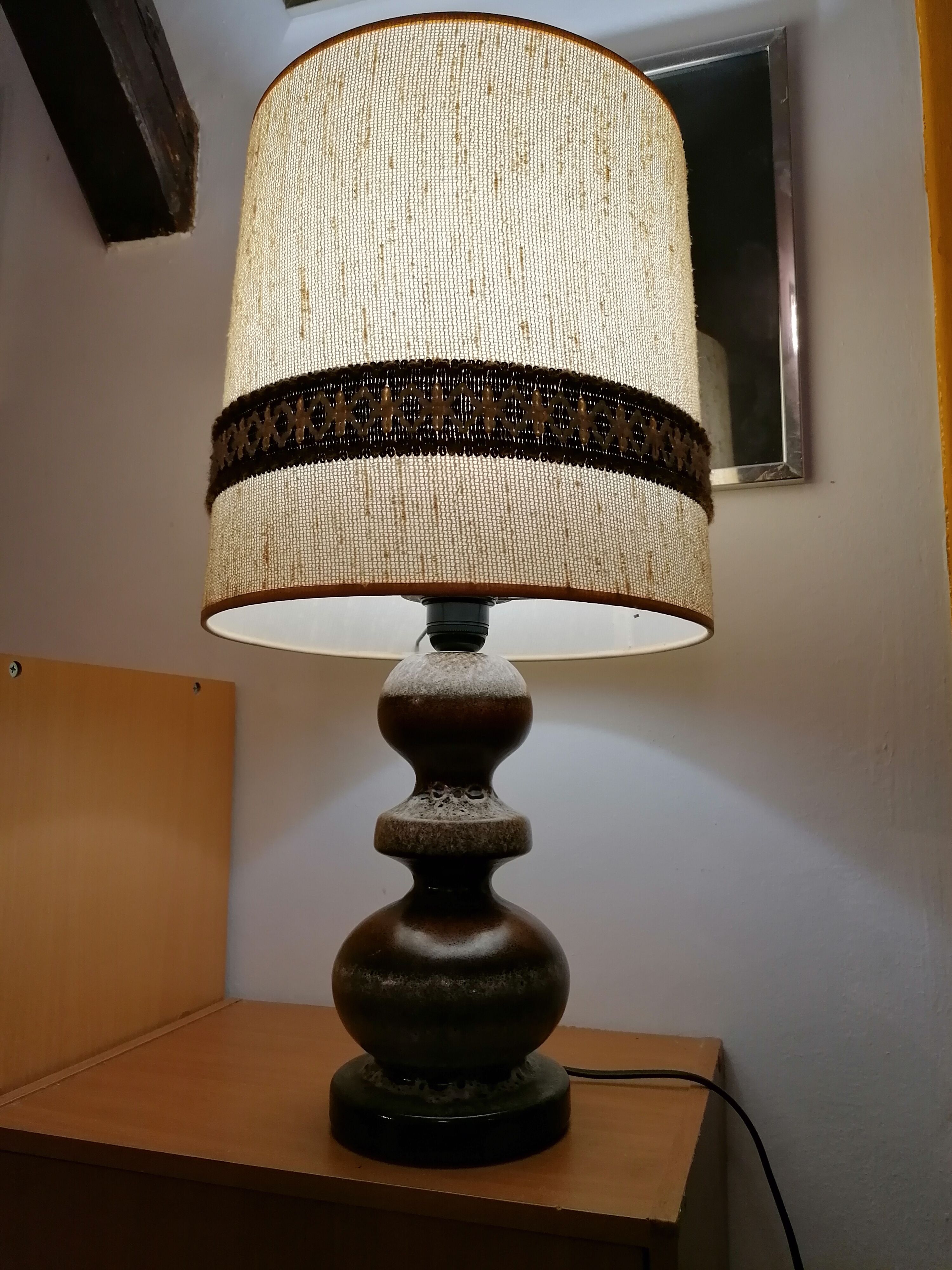 Vintage Scandinavian style ceramic table lamp