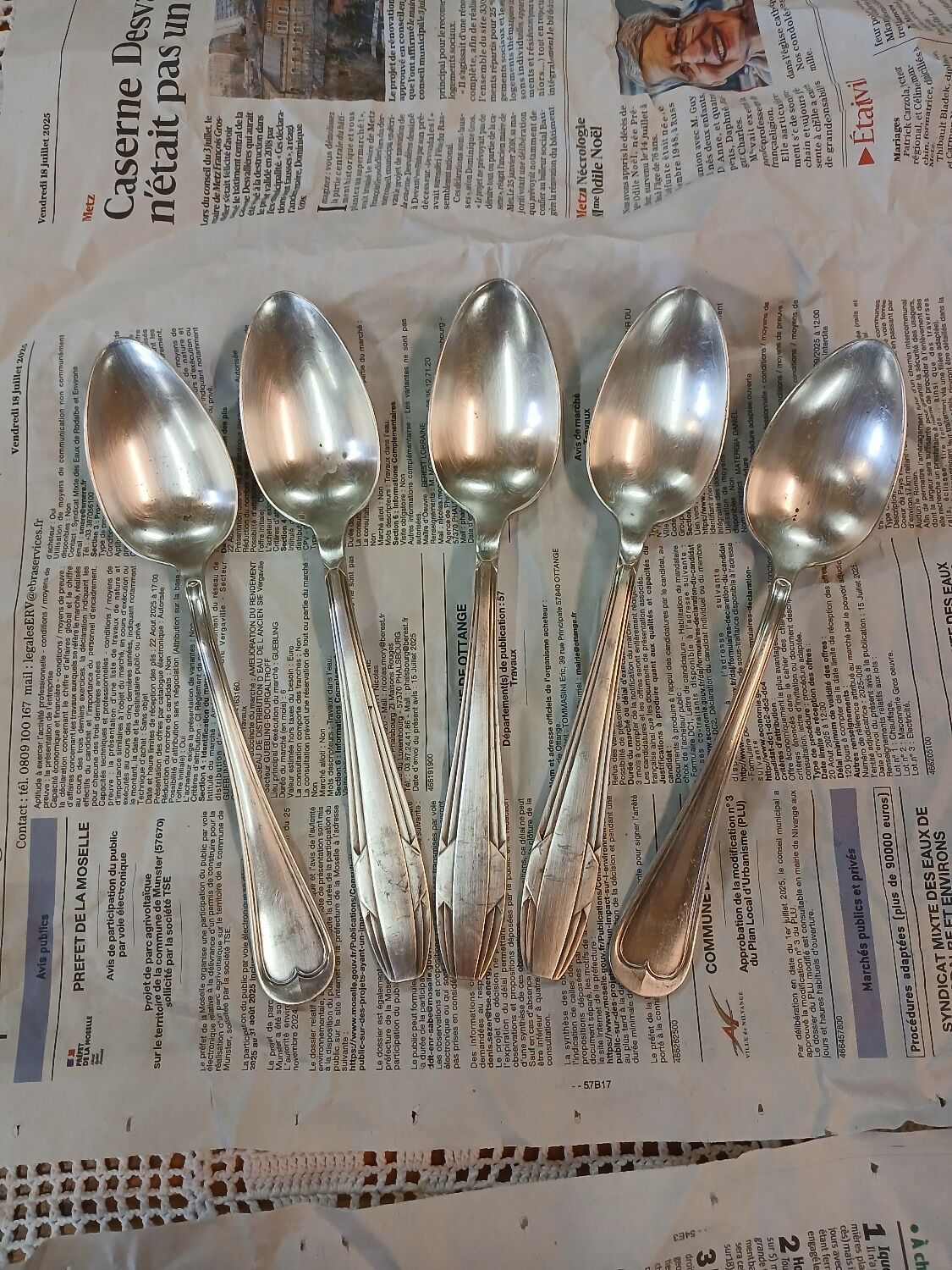 Set of 10 antique silver-plated cutlery