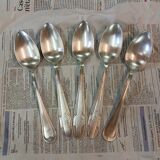 Set of 10 antique silver-plated cutlery