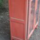 Buffet vitrine rouge terracota