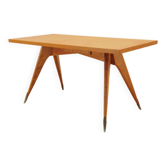 Oak desk, Italian design, 1970s, manufactured in Italy