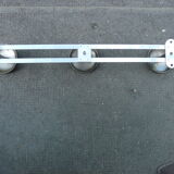Coat rack in chromed steel 3 hooks 70s