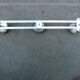 Coat rack in chromed steel 3 hooks 70s