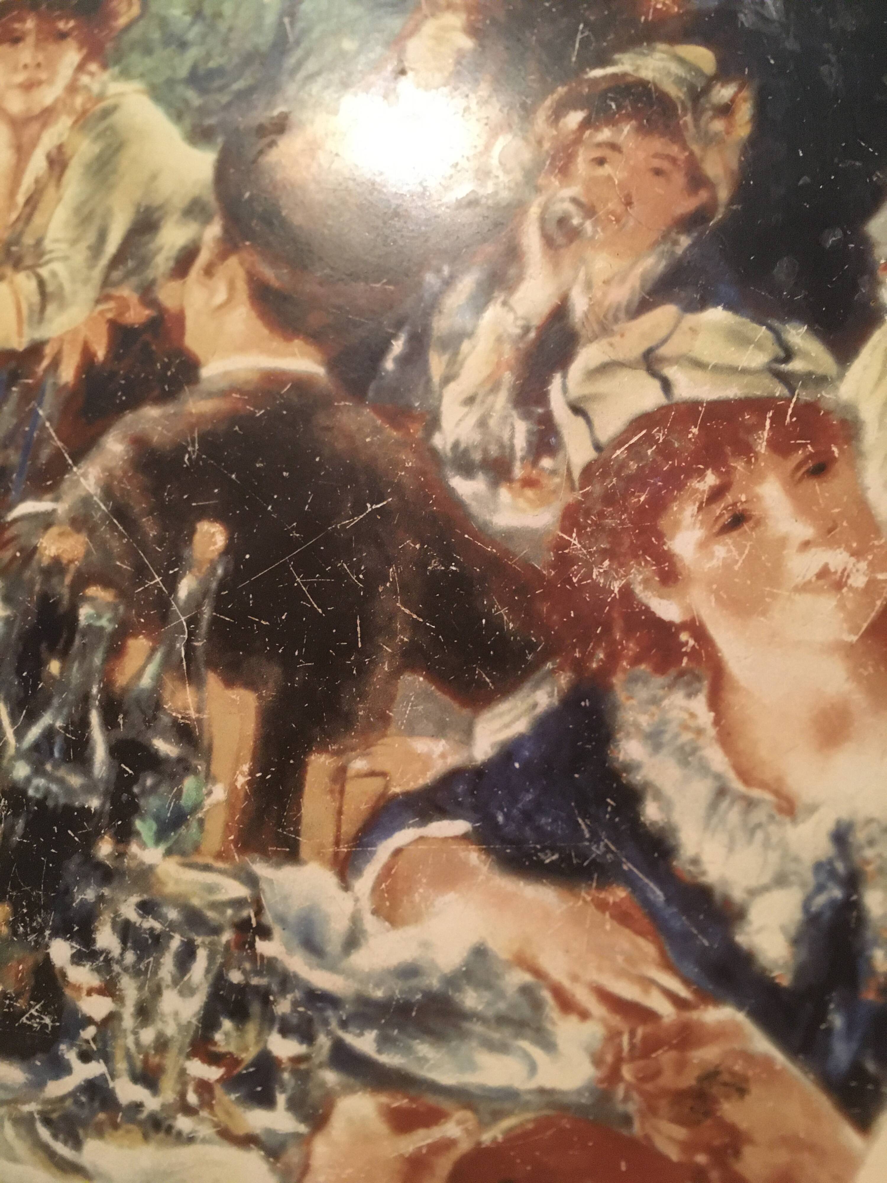 Enameled metal tray "The boaters' lunch" Renoir