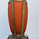 Vase à monture pâte de verre laiton années 60