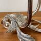 CANDLE HOLDER 3 Lights METAL Patinated Chrome