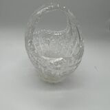 Bohemian cut crystal basket – 20th century
