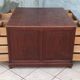 Vintage double-sided mahogany desk with 18 drawers.