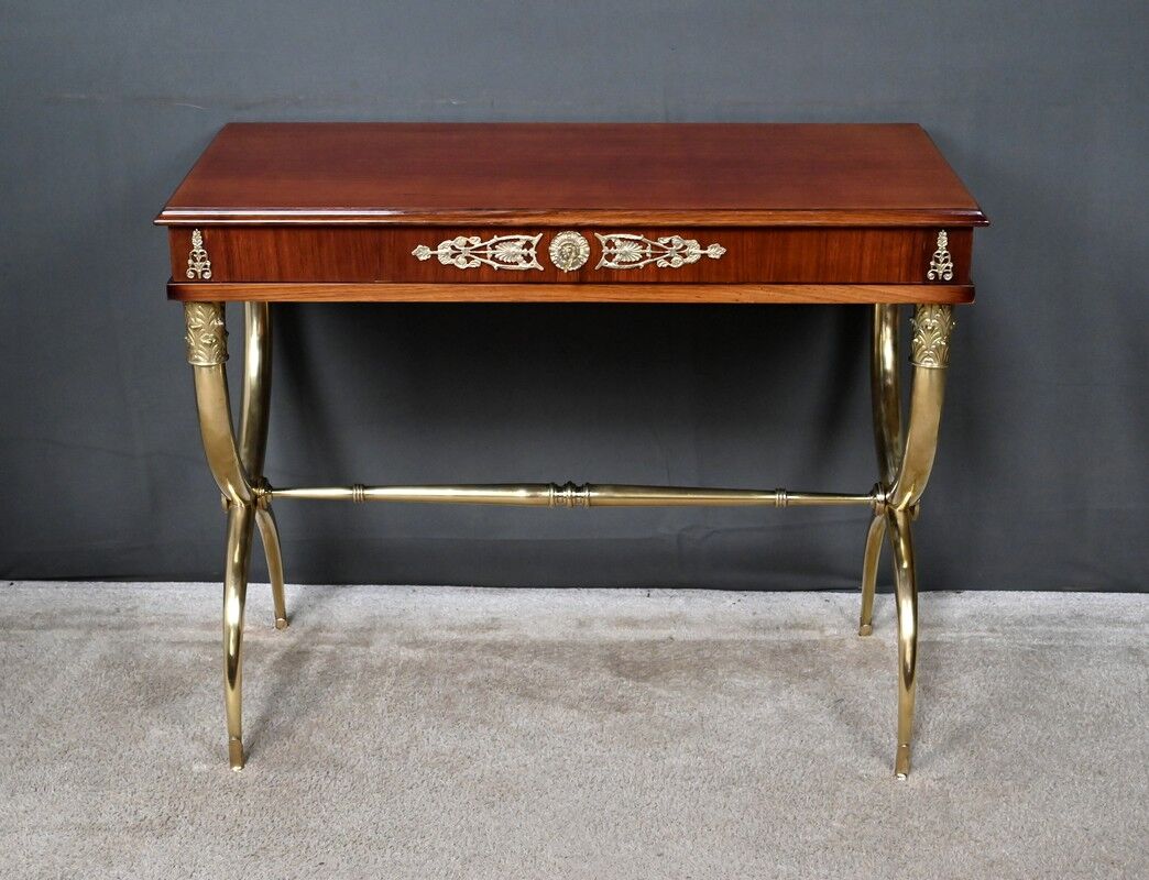 Console en placage d’acajou, style Empire – 1re partie XXe