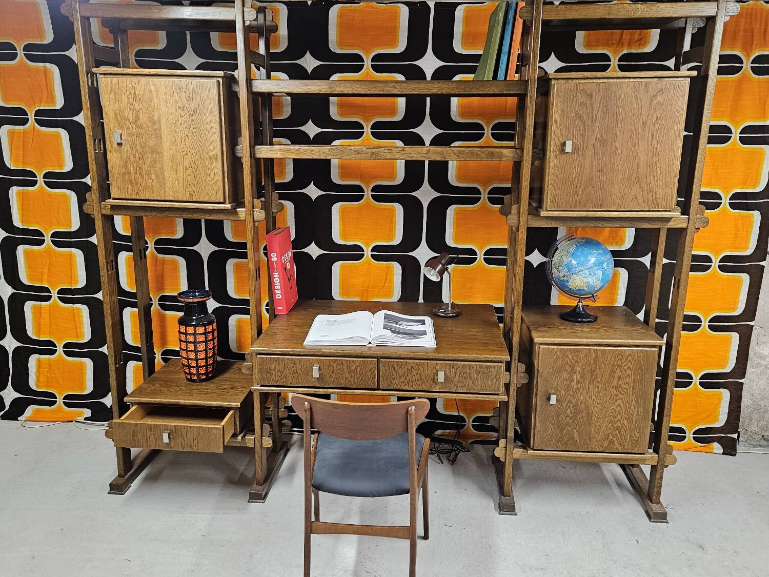 Vintage modular furniture 1970" library desk