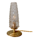 Vintage tulip table lamp in molded glass