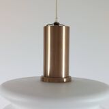 Vintage opal glass suspension in futuristic style, mid-century.