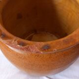 Old glazed terracotta pot