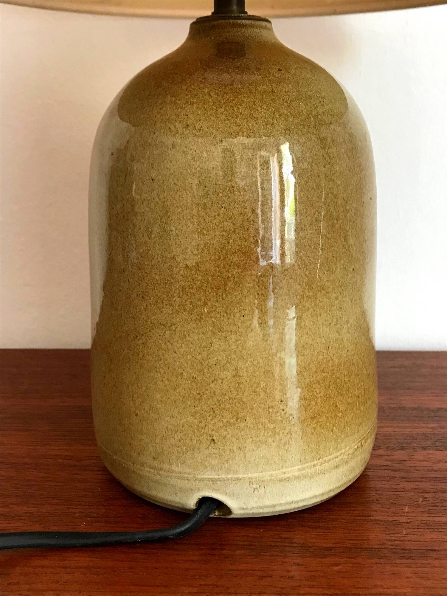Vintage lamp in glazed stoneware from the 70s