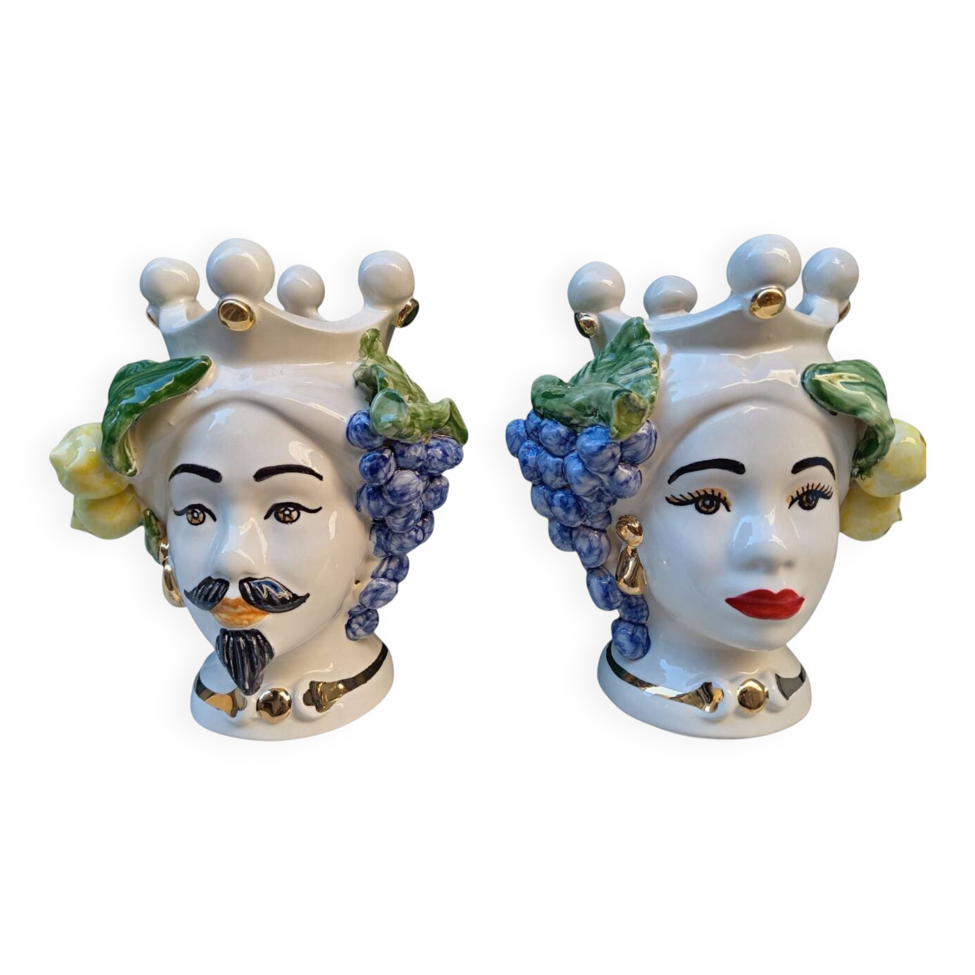 Teste di moro siciliane in ceramica
