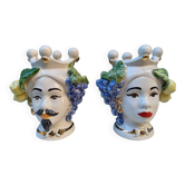 Teste di moro siciliane in ceramica