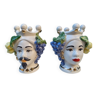 Teste di moro siciliane in ceramica