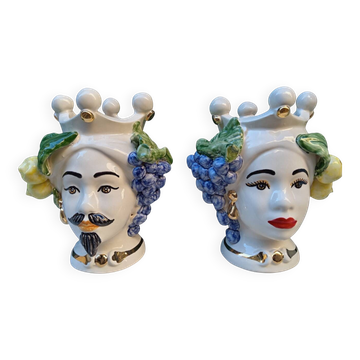 Teste di moro siciliane in ceramica