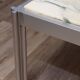 Table basse de Georges Ciancimino en marbre et aluminium, 1970