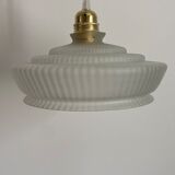 Vintage frosted glass pendant lamp
