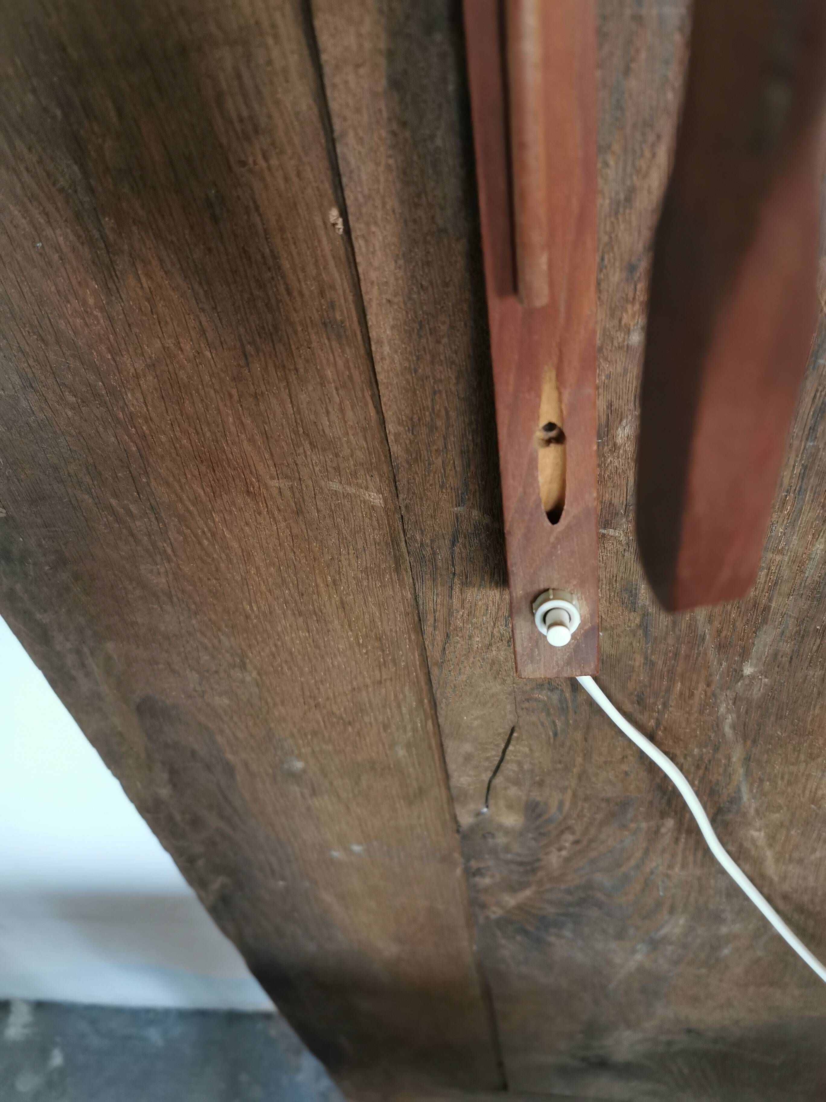 Danish teak scissor wall light circa 1960