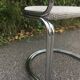 Chrome steel tube chair and fabric, 1970s