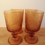 Set 4 amber walking glasses