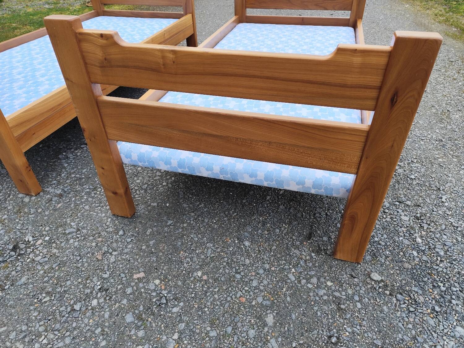 Pair of elm burl beds attributed to Maison Regain