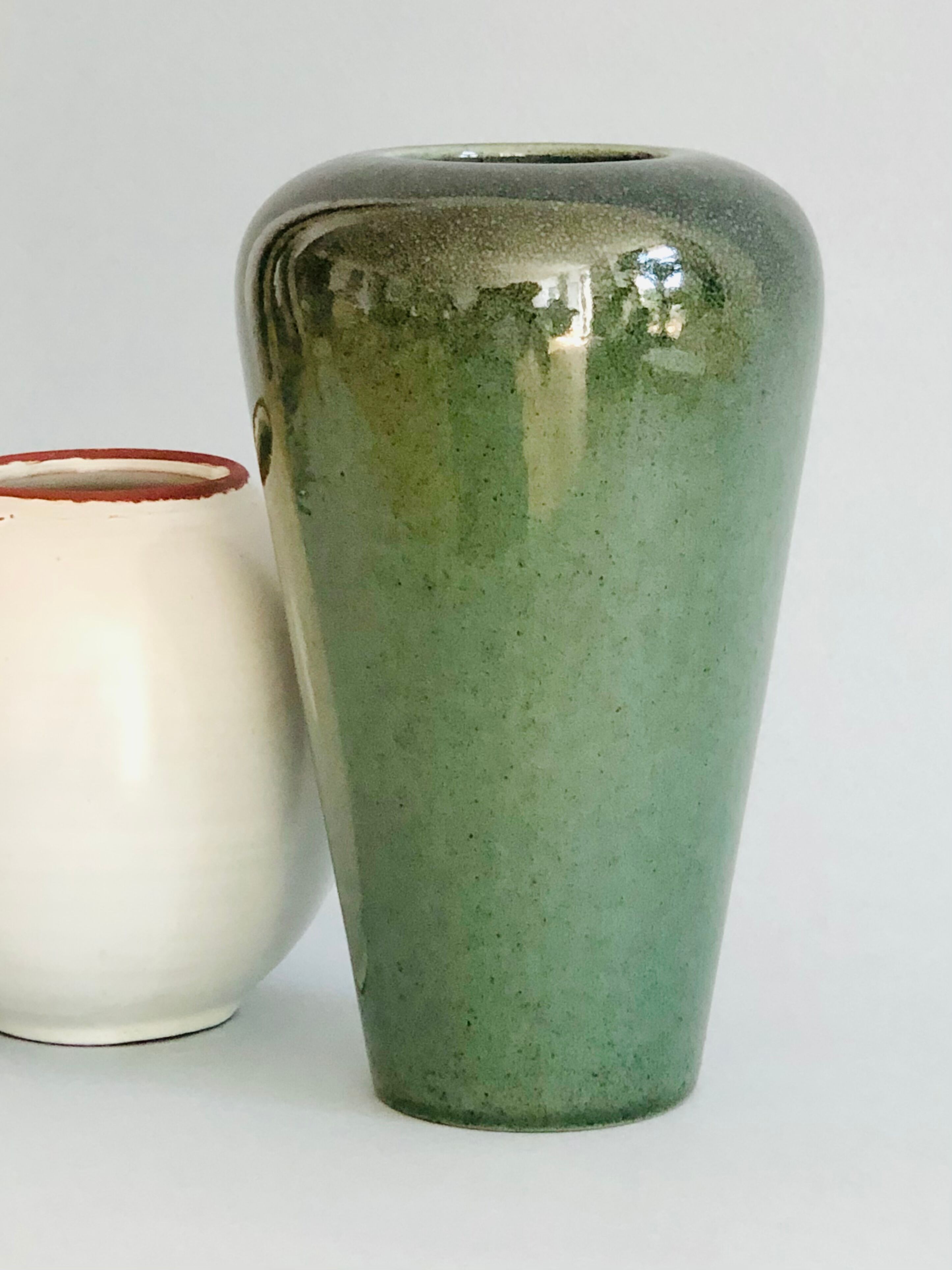 Duo of Dutch ceramic vases
