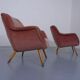 Mid-Century French Organic Mohair Lounge Chairs, 1950s, Set of 2