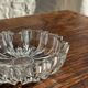 Vintage glass ashtray with scalloped edge D13 H3.5