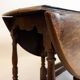 19th century English drop-leaf table with turned legs