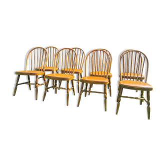 Set of 8 Baumann bistro chairs