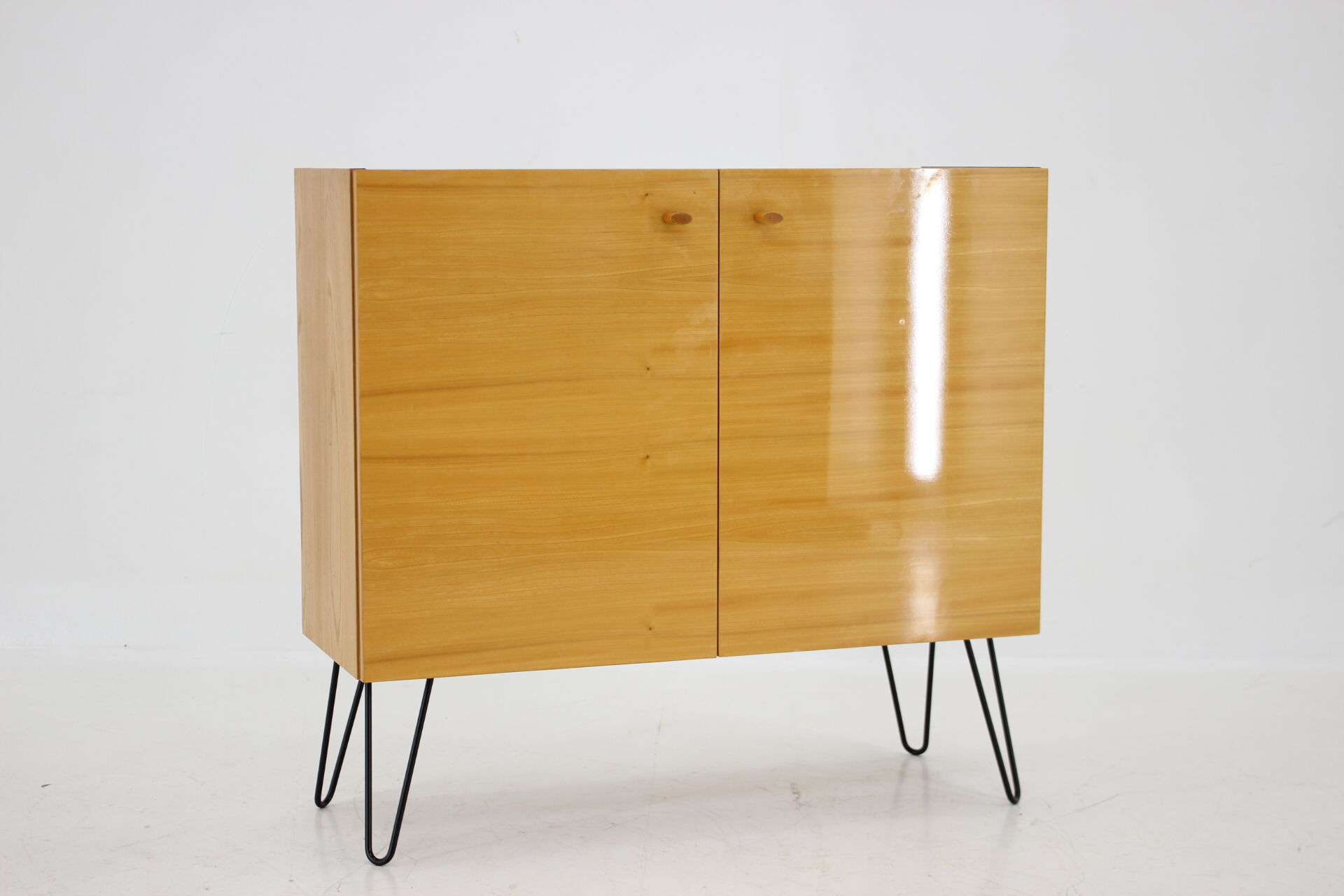 1970s Upcycled Birch Cabinet, Czechoslovakia - very good original conditon with minor signs of use -