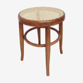 Stool wood sitting caning