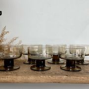 6 coupes pieds fumés « Mobil »