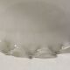 Round suspension in white opaline with serrated edges electrified