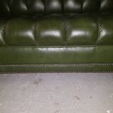 Chesterfield 3-seater dark green sofa