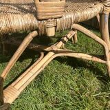 Rattan armchair duo