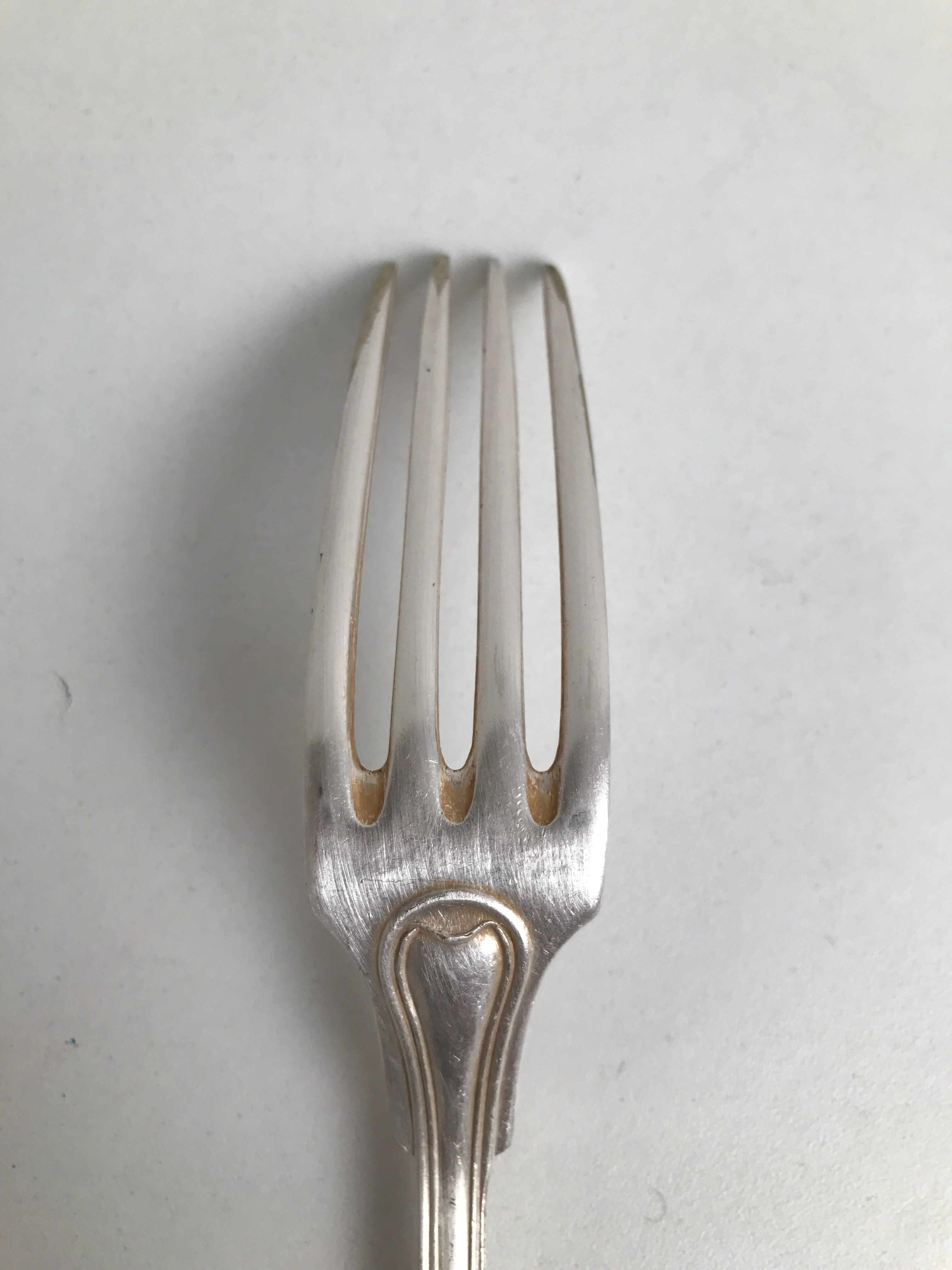 6 vintage metal silver forks