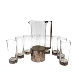 Hollywood Regency silverplate cocktail set, Italy 1970s