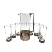 Hollywood Regency silverplate cocktail set, Italy 1970s