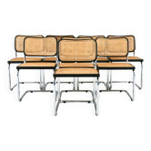 Set of 8 B32 dining chairs by Marcel Breuer.