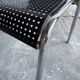 Set of 2 metal chairs with perforated design (1980s)