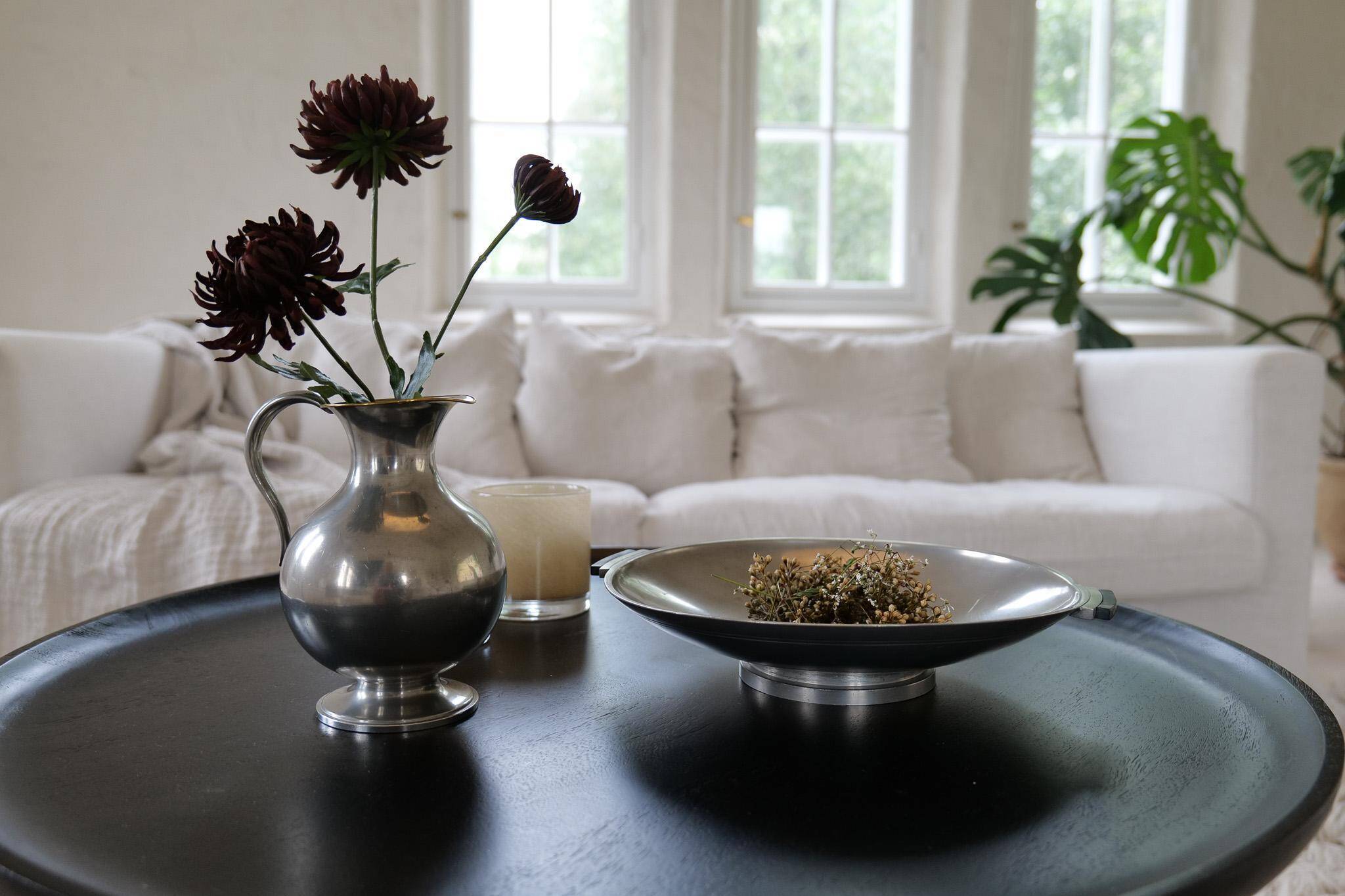 Vase / Sculptural Decanter Art Deco in Tin Sweden GAB 1930s